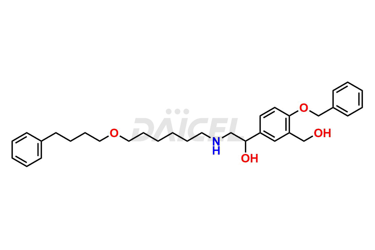 1-(4-(benzyloxy)-3-(hydroxymethyl)phenyl)-2-((6-(4-phenylbutoxy)hexyl)amino)ethan-1-ol